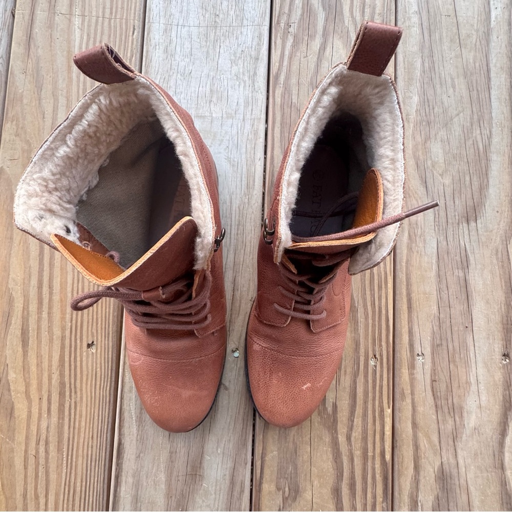 Fat Face Brown Catrin Lace Up Ankle Boots size 40 (us 9-9.5) - Picture 5 of 10